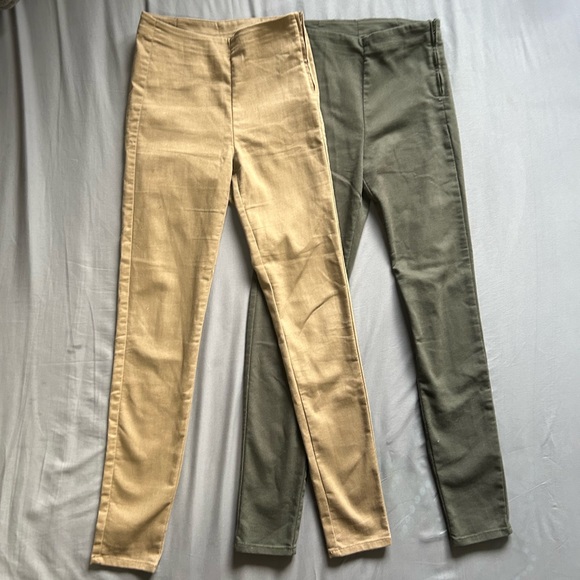 Tan and Dark Green Pants - Picture 7 of 10